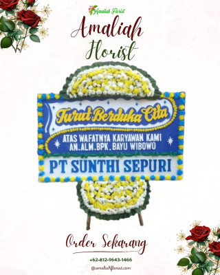 Papan Bunga Duka di Sapta Marga